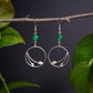 Seedling Earrings with Green Jade