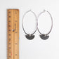 Modern Oval Hoops with Half Moon Charms