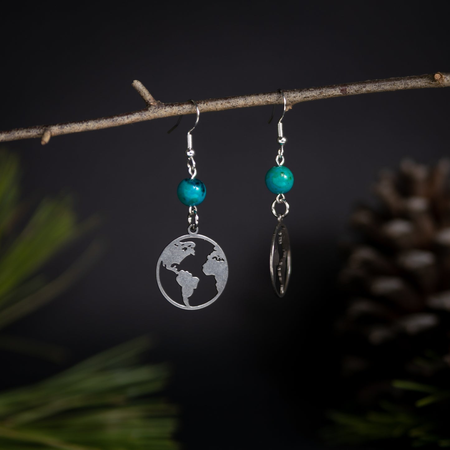 Mother Earth Earrings in Silver