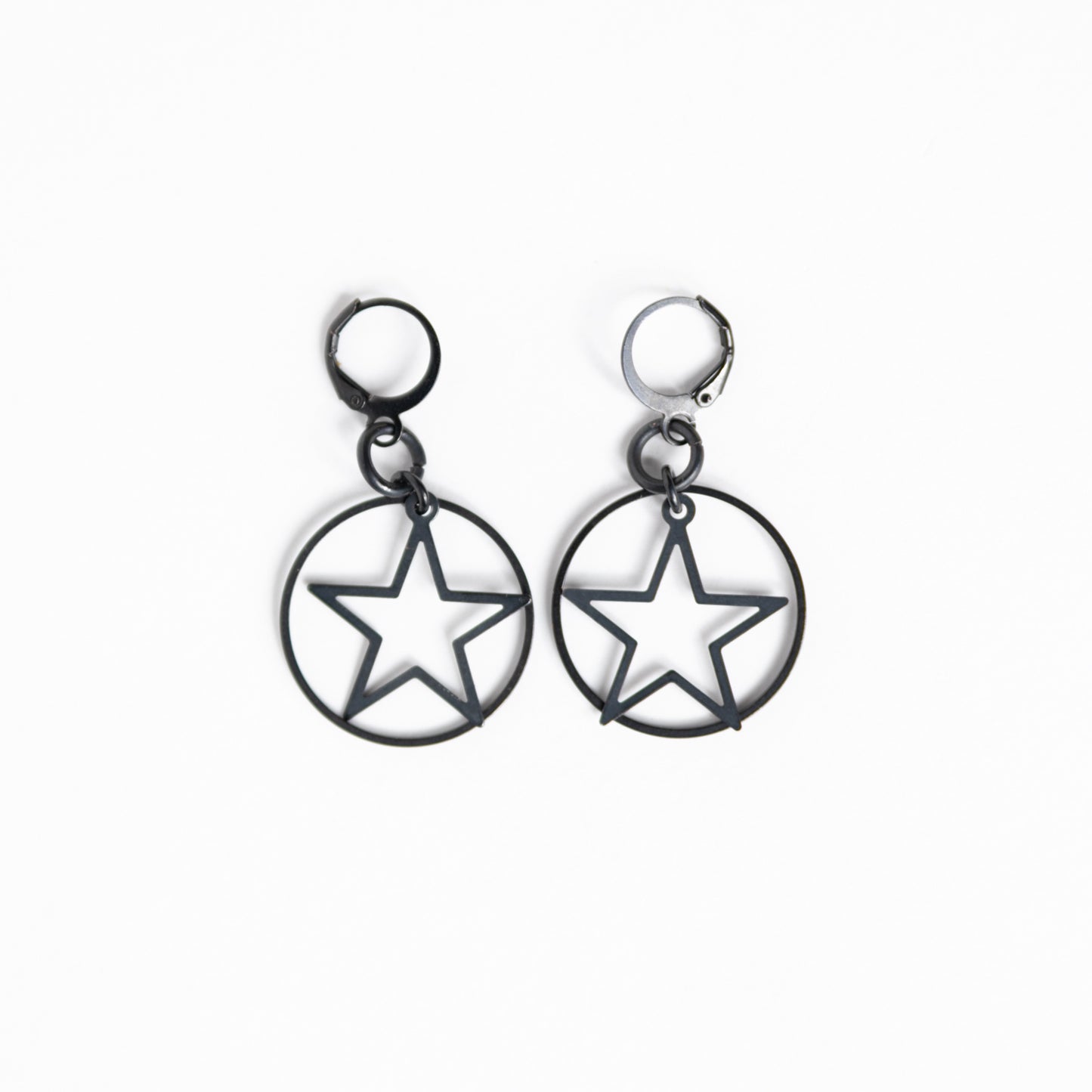 Black Star Earrings