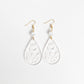 Chrystal Clear Etched Crystal Power Earrings