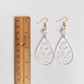 Chrystal Clear Etched Crystal Power Earrings
