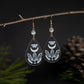 Chrystal Clear Etched Crystal Power Earrings
