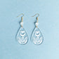 Chrystal Clear Etched Crystal Power Earrings