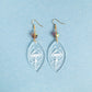 Chrystal Clear Etched Magic Mushroom Earrings