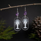 Chrystal Clear Moon Goddess Etched Earrings