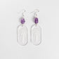 Chrystal Clear Moon Goddess Etched Earrings