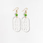 Chrystal Clear Luna Moth Etched Earrings
