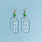 Chrystal Clear Luna Moth Etched Earrings