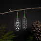Chrystal Clear Luna Moth Etched Earrings