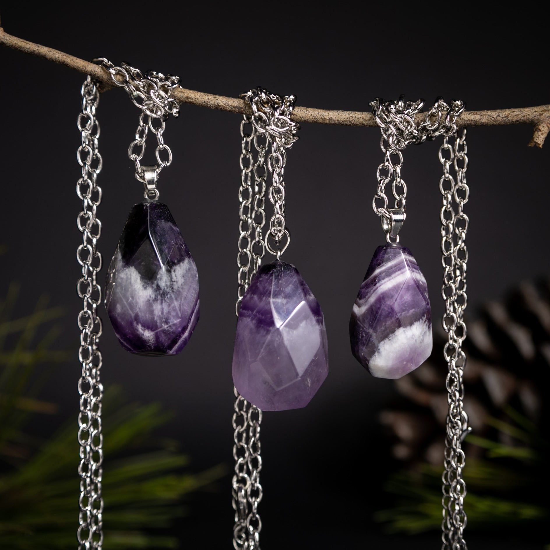 Natural Amethyst Gemstone Necklace, 925 Sterling Silver, One of A Kind –  Pure Soul Jewels