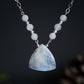 Rainbow Moonstone Trillium Necklace
