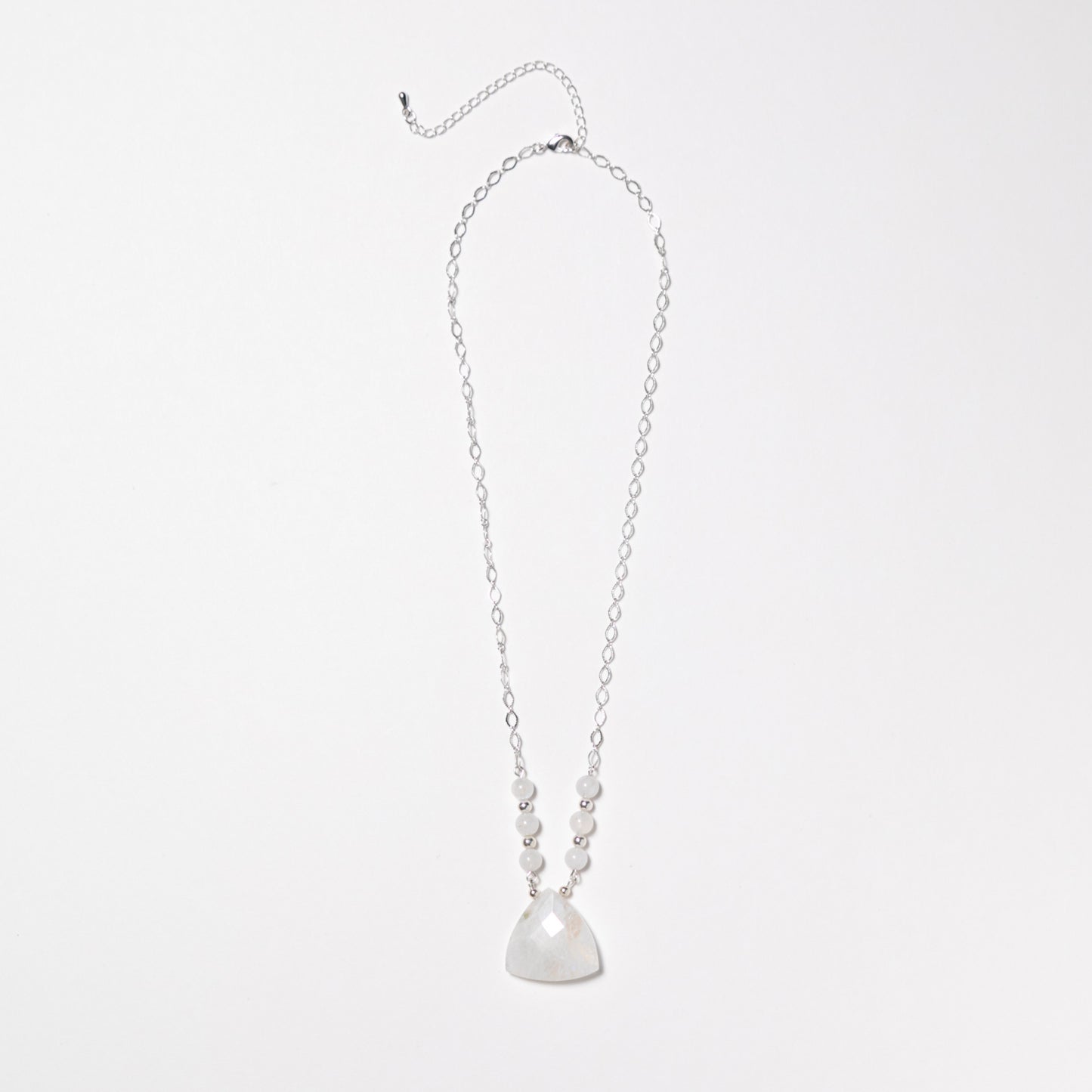 Rainbow Moonstone Trillium Necklace