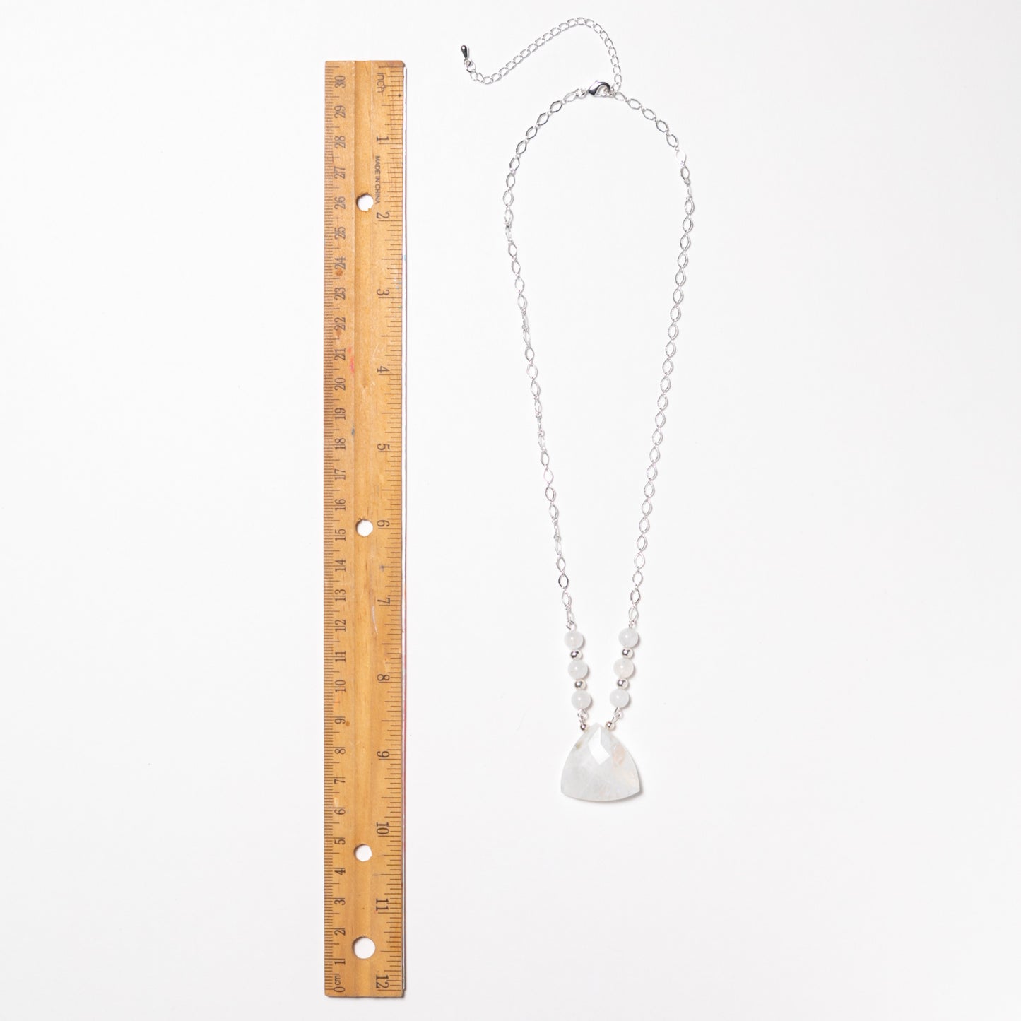 Rainbow Moonstone Trillium Necklace