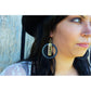 Black Ring Moon Phase Earrings
