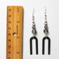 Black Arches Dangle Earrings