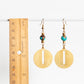 Brass Medallion Dangle Earrings