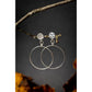 Hammered Silver Dot Posts with Big Rings