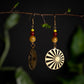 Gold Retro Sun Earrings