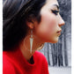 Hammered Silver Dagger Hoop Earrings