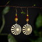 Gold Retro Sun Earrings