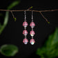 Pink Tulip Rain Chain Earrings
