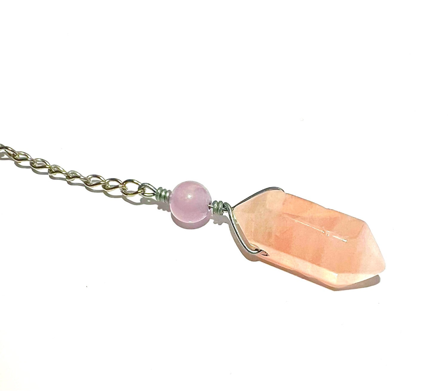 Self Love Rose Quartz Tea Infuser – Heart-Shaped Rose Quartz Charm for Loose Leaf Tea by Kinley Jewelry