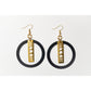 Black Ring Moon Phase Earrings