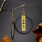 Black Ring Moon Phase Earrings
