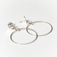 Hammered Silver Dot Posts with Big Rings