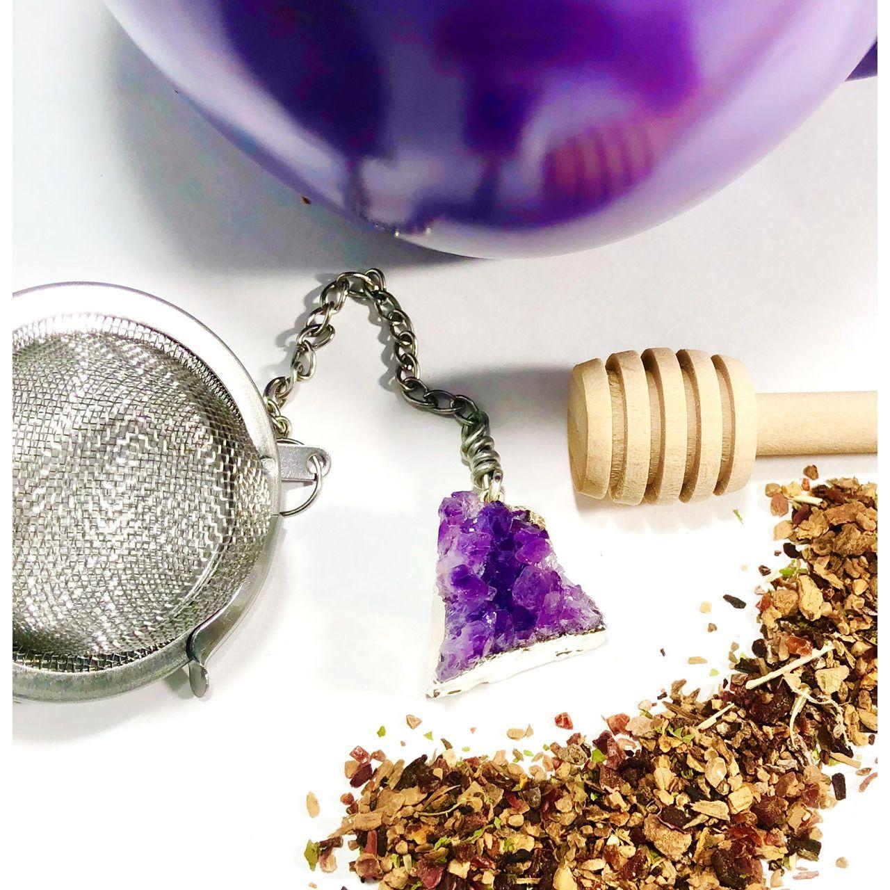 Amethyst Crystals Charmed Tea Infuser