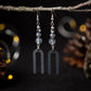 Black Arches Dangle Earrings