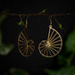Nautilus Spiral Earrings in Gold