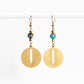 Brass Medallion Dangle Earrings