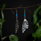 Silver Butterfly Wing Earrings with Spring Colors Gemstones