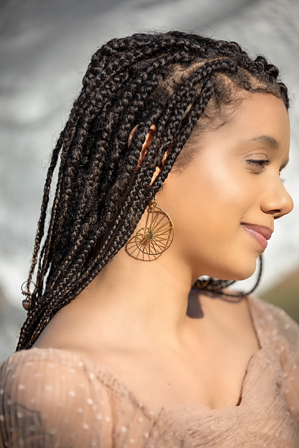 Nautilus Spiral Earrings in Gold