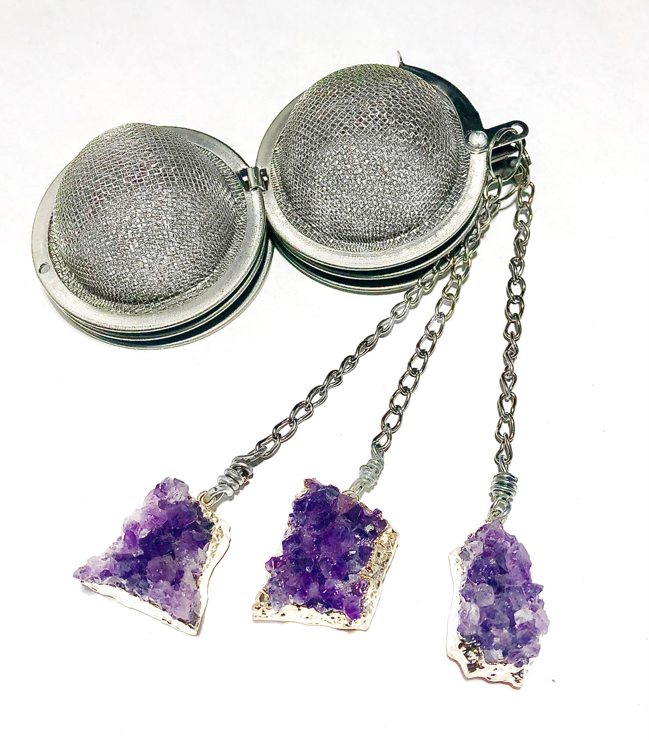 Amethyst Crystals Charmed Tea Infuser