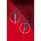 Hammered Silver Dagger Hoop Earrings
