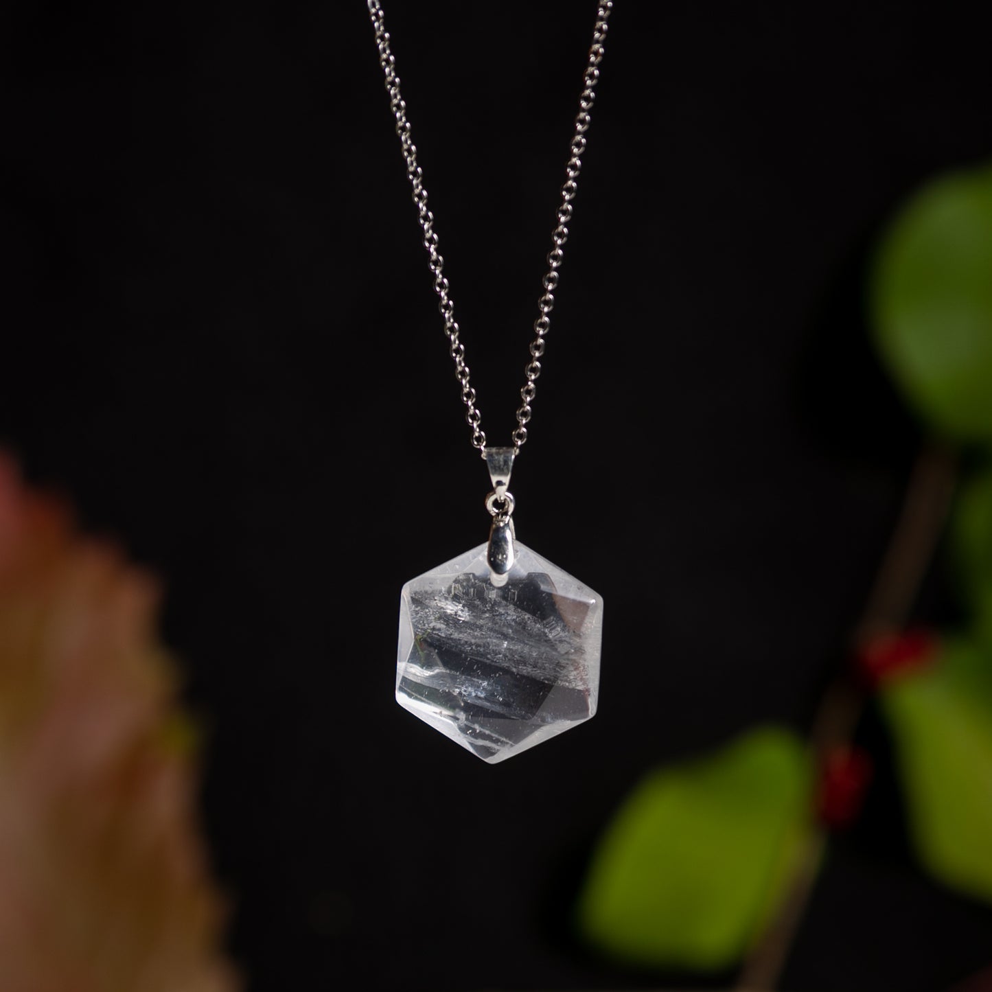 Quartz Crystal Hex Necklace