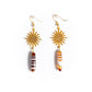 Banded Agate Sunburst Earrings