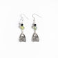Looking Glass Planchette Earrings with Prehnite Stones
