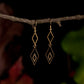 Black and Gold Double Diamond Earrings