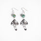 Magic Mushroom Earrings with Moss Agate