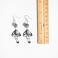 Magic Mushroom Earrings with Moss Agate