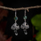 Magic Mushroom Earrings with Moss Agate