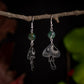 Magic Mushroom Earrings with Moss Agate