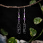 Amethyst Geometric Dangle Earrings