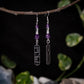 Amethyst Geometric Dangle Earrings