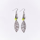 Chartreuse Silver Leaf Earrings