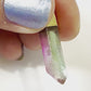 Aura Quartz Point Crescent Moon Cutout Necklace